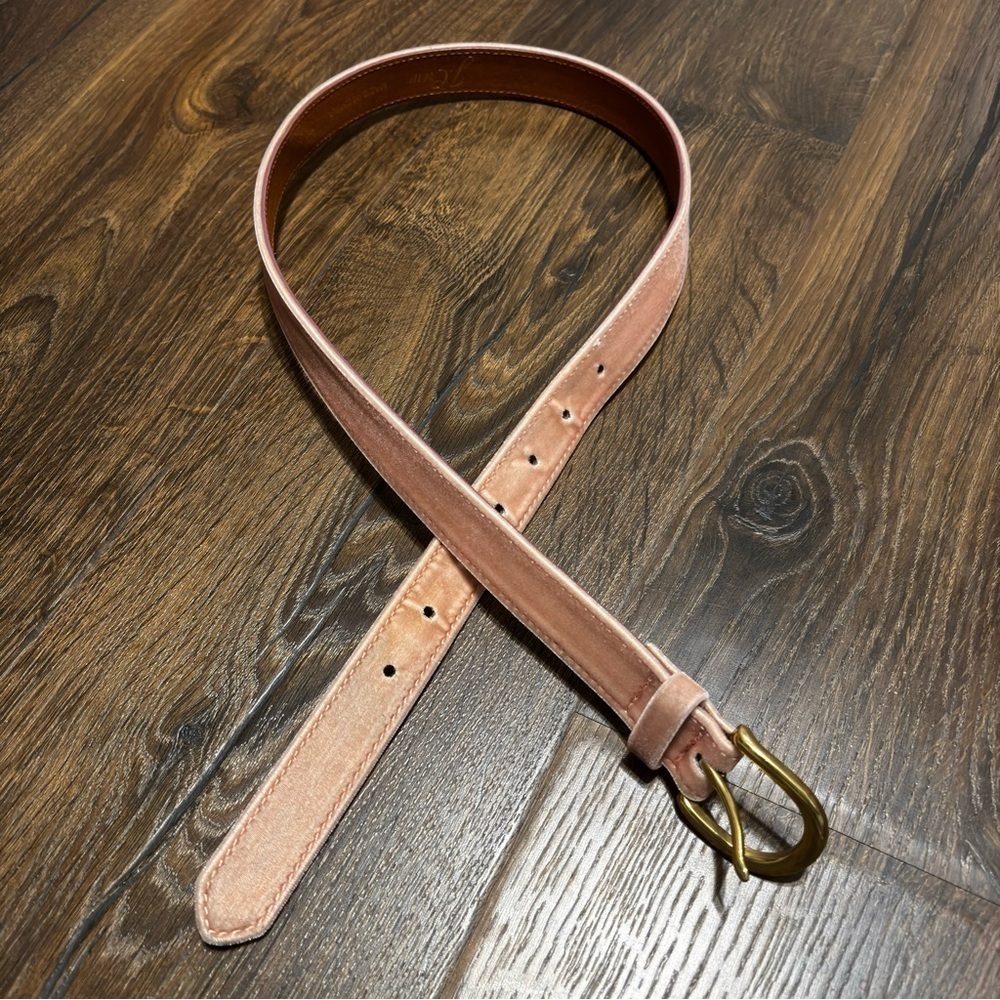 J Crew dusty rose velvet women’s belt size small